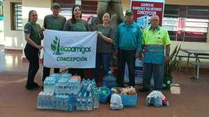 Grupo Ambiental Ecoamigos Dona Medicamentos, Agua y Alimentos al Cuerpo de Bomberos Voluntarios de Concepción
