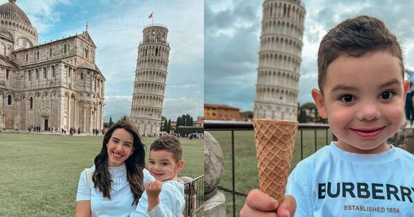 La Nación / Las creativas fotos del hijo de Miguel Almirón en la Torre de Pisa