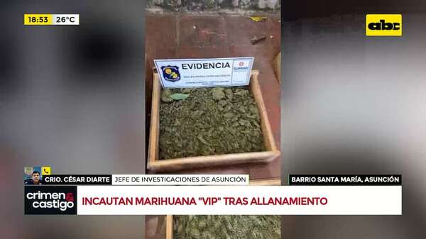 Video: caen dos vendedores de marihuana vip tras allanamiento en barrio Santa María de Asunción - Crimen y castigo - ABC Color
