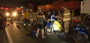 Agentes de la Caminera aprehendidos tras muerte de dos motociclistas en dudosa barrera - trece