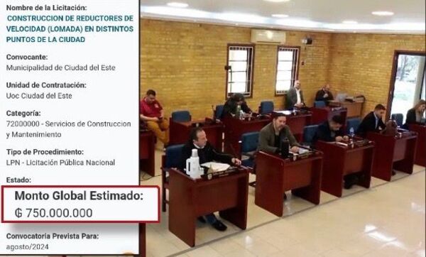 Concejales aprueban llamado a licitación para “lomadas de oro” de Prieto: G. 750 millones
