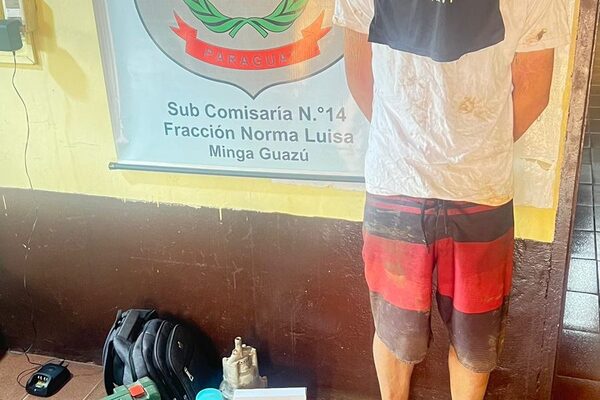 Aprehenden a sujeto por hurto domiciliario en Minga