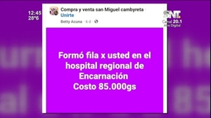Cobran 85 mil Gs. por formar fila en Hospital - SNT