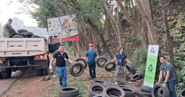 La Nación / “Cubierta Aty” ya recogió 30 mil kilos de neumáticos e instan a reforzar trabajo