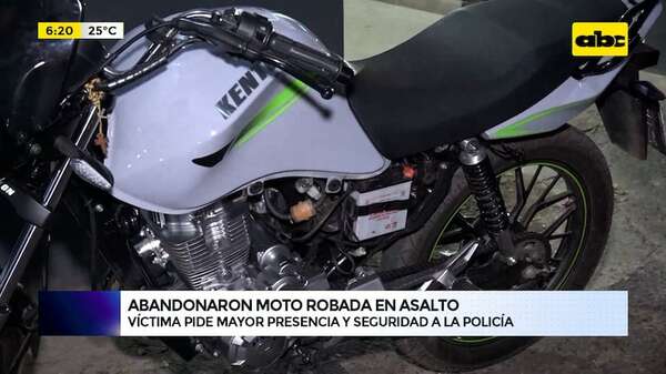 Luque: robaron moto en asalto y luego la abandonaron - ABC Noticias - ABC Color