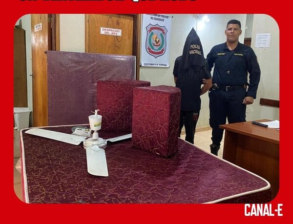 ESCONDIÓ EN UN YUYAL UNA CAMA Y UN VENTILADOR QUE ROBÓ