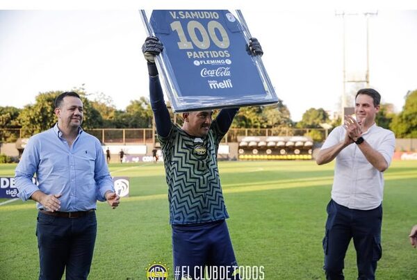 Samudio cumplió su partido 100 con Trinidense