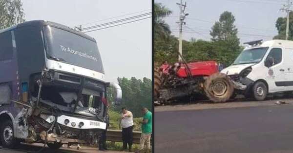 Diario HOY | Un tractor, un bus y una ambulancia dejan un muerto en la ruta tras triple choque