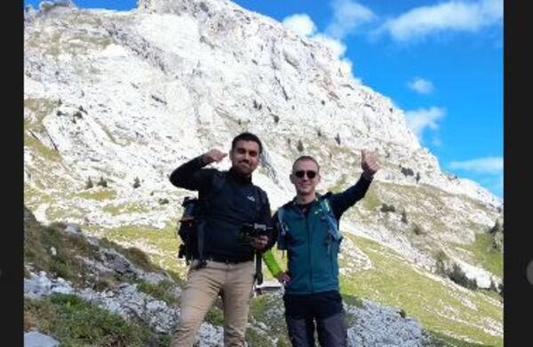 Un carapegüeño y un itaugüeño en los Alpres franceses
