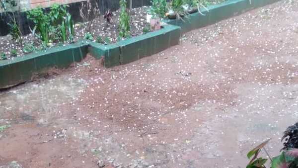 De norte a sur, se reportan caída de granizos en varios puntos del país