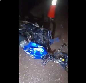 Motociclista fue arrollado por un camión que se dió a la fuga