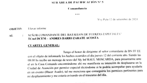 Ordenan a milico dejar su guardia para hacer asado