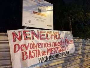 Nenecho y otra promesa incumplida: plaza Naciones Unidas debió inaugurarse el Día de la Primavera, lamentan vecinos - Nacionales - ABC Color
