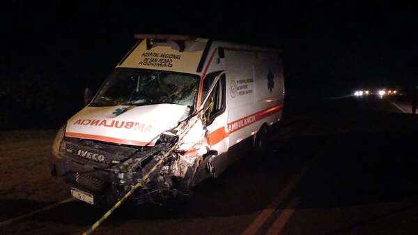 Fatal accidente de tránsito deja sin ambulancia al hospital de San Pedro - Policiales - ABC Color