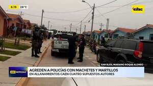 Mariano R. Alonso: agreden a policías con machetes y martillos  - ABC Noticias - ABC Color