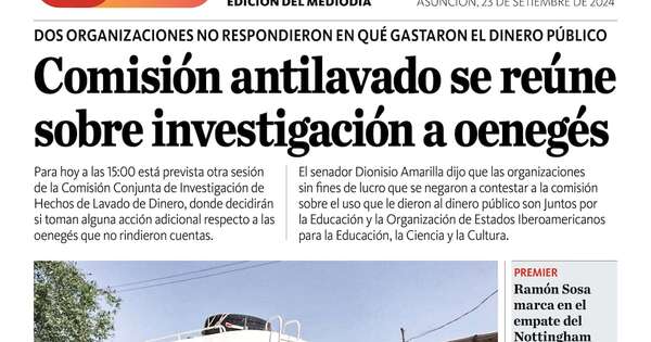 La Nación / LN PM: edición del 23 de setiembre