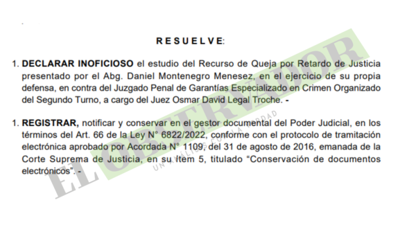 Quejas por retardo de justicia planteadas por procesados en caso Pavo Real son declaradas inoficiosas