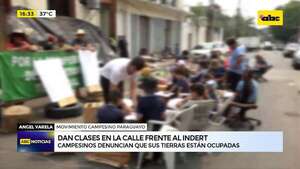 Video: hijos de campesinos dan clases frente al Indert en forma de protesta - ABC Noticias - ABC Color