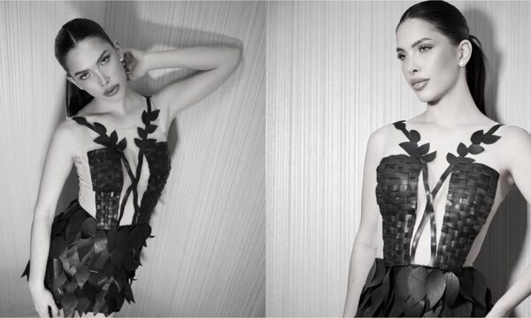 [GALERÍA] ¡Mañami! ExMiss paraguaya apareció con un sensual vestido hecho de neumático