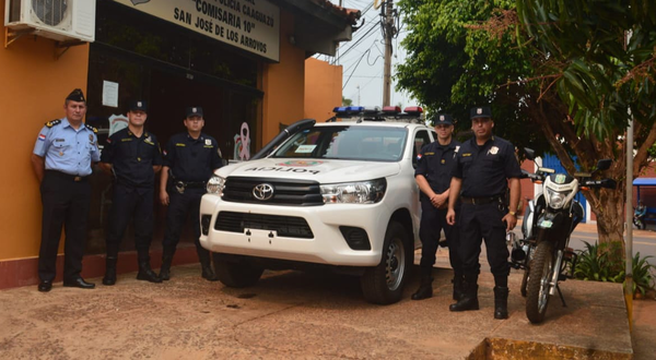 Comisaría Policial de San José de los Arroyos cuenta con una nueva patrullera - Noticiero Paraguay