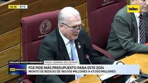 Video: FGE pide 47.000 millones más como ampliación presupuestaria para este 2024 - ABC Noticias - ABC Color