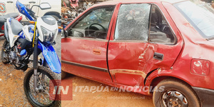 MOTOCICLISTA RESULTÓ HERIDO TRAS COLISIÓN CON AUTOMÓVIL EN HOHENAU  - Itapúa Noticias