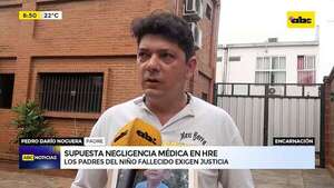 Encarnación: padres exigen justicia tras supuesta negligencia médica en el HRE - ABC Noticias - ABC Color
