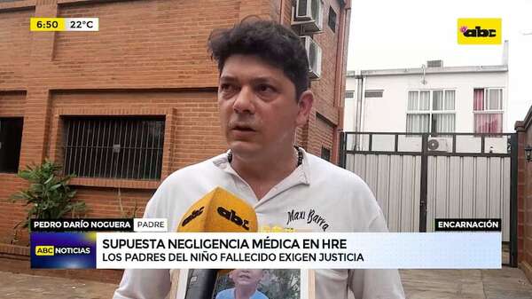Encarnación: padres exigen justicia tras supuesta negligencia médica en el HRE - ABC Noticias - ABC Color