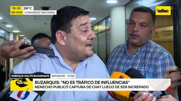 “Voy a ser la peor pesadilla de este Gobierno”: Buzarquis niega tráfico de influencias - ABC Noticias - ABC Color