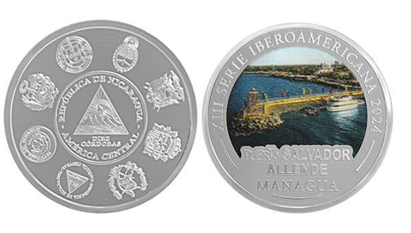 Escudo de Paraguay en moneda conmemorativa de Nicaragua