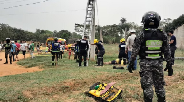 Hombre muere electrocutado tras subir a columna de la ANDE en Ypané - Noticiero Paraguay