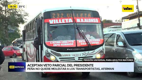 Aceptan veto parcial del presidente: Peña no quiere molestar a los transportistas, afirman - ABC Noticias - ABC Color