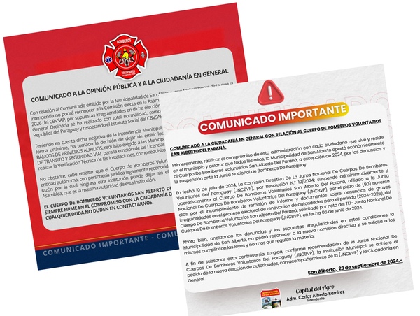 Crisis entre Comuna y bomberos de San Alberto afecta servicios a la comunidad - La Clave