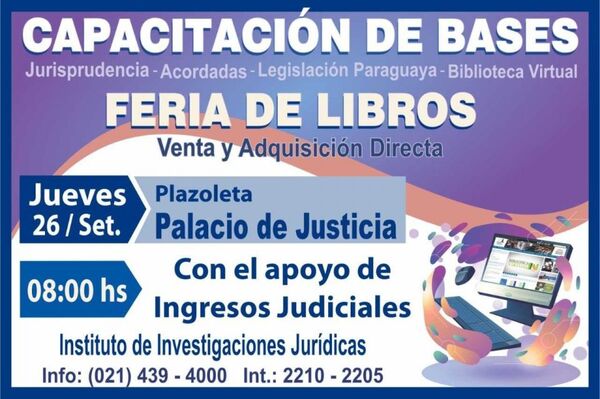 IIJ realiza hoy feria de libros y capacitación sobre bases de datos jurídicos