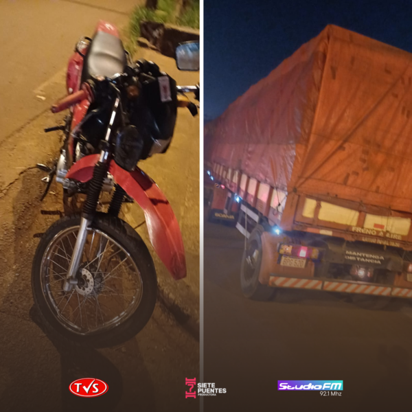 ACCIDENTE DE TRÁNSITO EN CAMBYRETÁ DEJA UN MOTOCICLISTA HERIDO - TVS