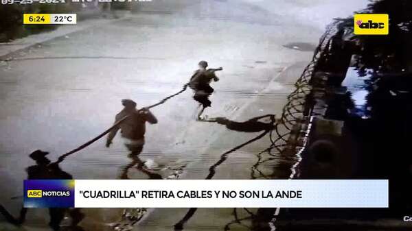 Video: Tres hombres cortaron y llevaron cables de Copaco - ABC Noticias - ABC Color