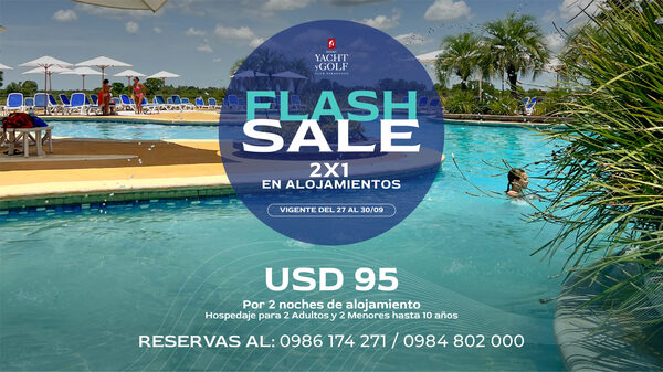 Disfrutá del feriado largo con un imperdible 2×1 en el Resort del Yacht y Golf Club Paraguayo