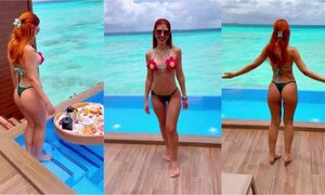 [VIDEO] Novia veinteañera de exgobernador pela cuerazo en “el paraíso”