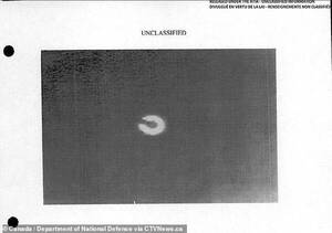 Sale a la luz la imagen de lo que sería un ovni que fue derribado el año pasado en Canadá