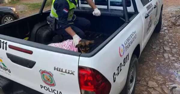 La Nación / Policías auxilian a hombre y su perrita, que fueron heridos durante asalto domiciliario