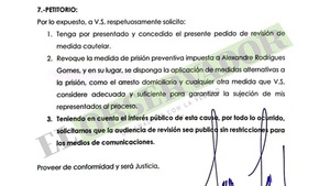 Defensa de Alexandre Gomes solicita audiencia pública para revisión de prisión preventiva