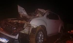 Acompañante de jefe policial muere tras violento choque en Minga Guazú - OviedoPress