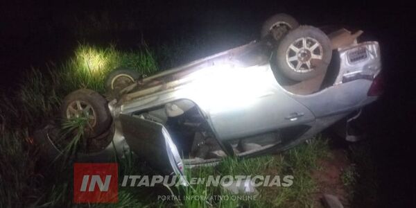 DOS HERIDOS TRAS EL VUELCO DE UN VEHÍCULO EN SAN PEDRO DEL PNÁ. - Itapúa Noticias