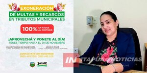 LA MUNICIPALIDAD DE CAMBYRETÁ EXONERA MULTAS Y RECARGOS EN TRIBUTOS MUNICIPALES - Itapúa Noticias