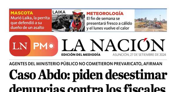 La Nación / LN PM: edición del 27 de setiembre