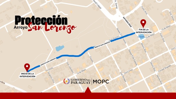 Licitan obras urbanas de protección y recuperación del arroyo San Lorenzo - .::Agencia IP::.