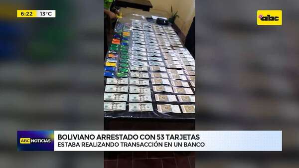 Video: un boliviano fue arrestado con 53 tarjetas - ABC Noticias - ABC Color