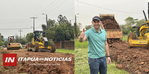 MUNICIPALIDAD DE CAMBYRETÁ AVANZA CON EL MANTENIMIENTO VIAL EN ARROYO PORÃ - Itapúa Noticias