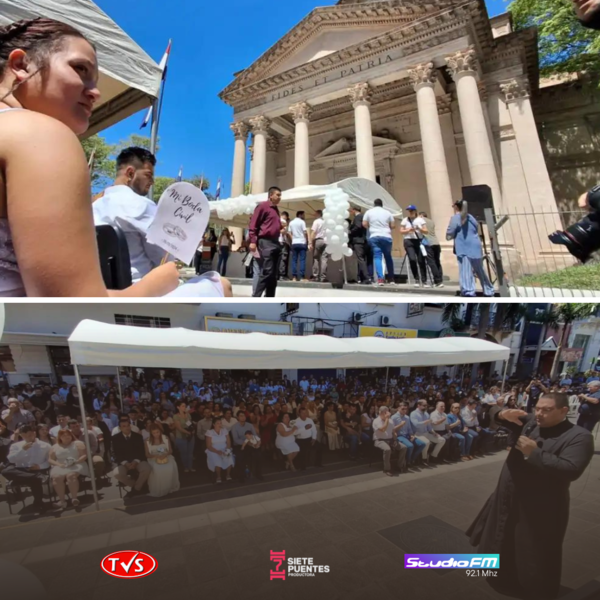 Una boda civil para 51 parejas que sellaron su amor frente al Panteón Nacional de Héroes - TVS