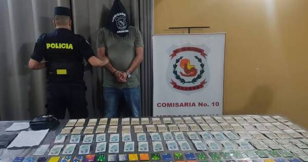¡Haihue...! Bolí cayó en Asunción con 53 tarjetas de crédito y débito